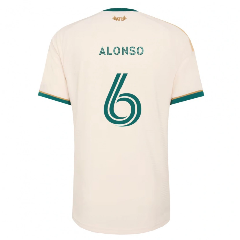 Danxen Kobiety Júnior Alonso #6 Szampan Zielony Wyjazdowa Koszulka 2026/27 Koszulki Klubowe
