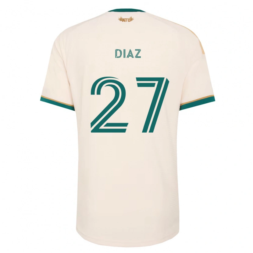 Danxen Kobiety Paulo Díaz #27 Szampan Zielony Wyjazdowa Koszulka 2026/27 Koszulki Klubowe