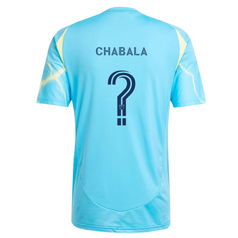 Danxen Kobiety Caleb Chabala #0 Jasny Niebieski Czarny Jasnożółty Wyjazdowa Koszulka 2026/27 Koszulki Klubowe