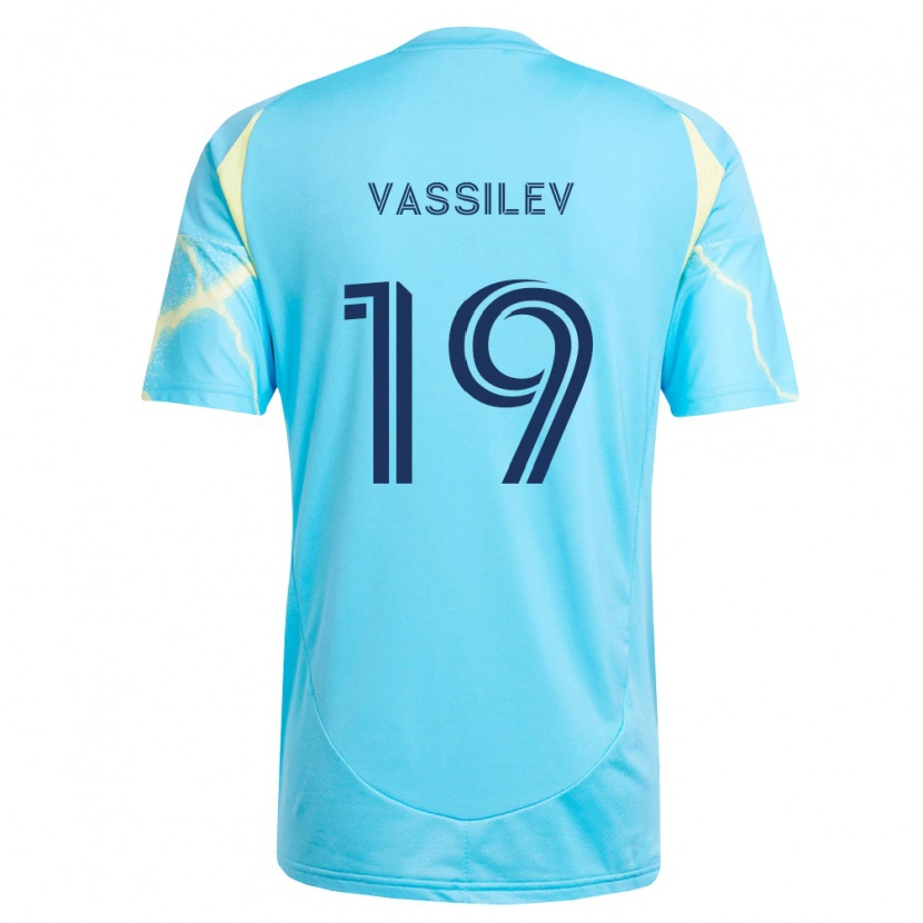 Danxen Kobiety Indiana Vassilev #19 Jasny Niebieski Czarny Jasnożółty Wyjazdowa Koszulka 2026/27 Koszulki Klubowe