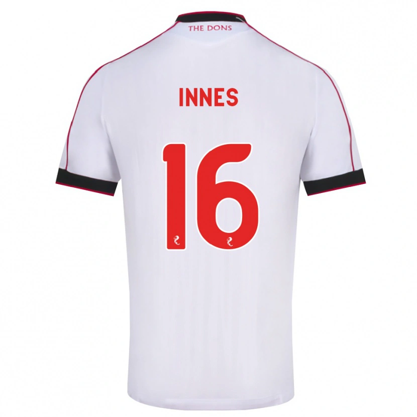 Danxen Kobiety Hannah Innes #16 Czarny Czerwony Biały Wyjazdowa Koszulka 2026/27 Koszulki Klubowe