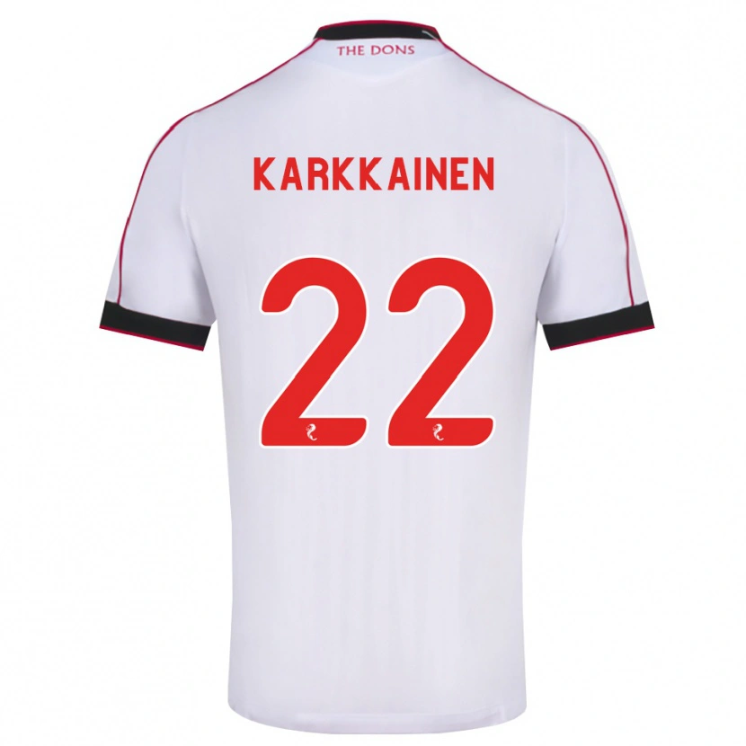 Danxen Kobiety Elena Kärkkäinen #22 Czarny Czerwony Biały Wyjazdowa Koszulka 2026/27 Koszulki Klubowe