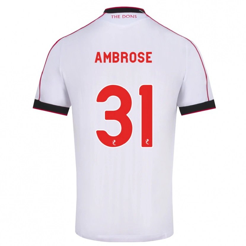 Danxen Kobiety Peter Ambrose #31 Czarny Czerwony Biały Wyjazdowa Koszulka 2026/27 Koszulki Klubowe