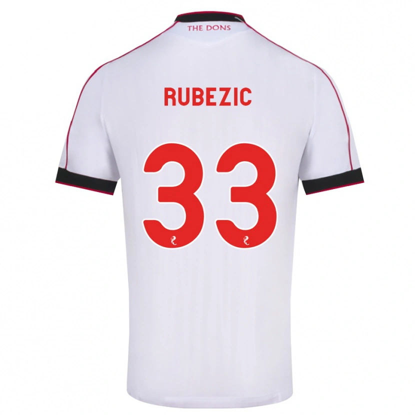 Danxen Kobiety Slobodan Rubezic #33 Czarny Czerwony Biały Wyjazdowa Koszulka 2026/27 Koszulki Klubowe
