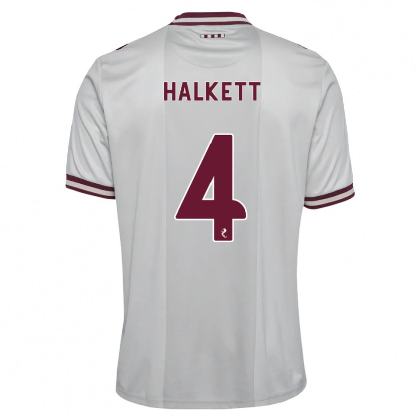 Danxen Kobiety Craig Halkett #4 Biały Bordowy Wyjazdowa Koszulka 2026/27 Koszulki Klubowe