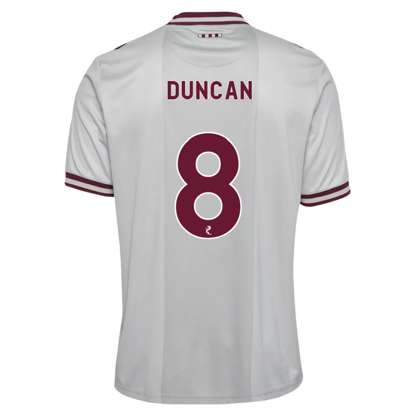 Danxen Kobiety Ryan Duncan #8 Biały Bordowy Wyjazdowa Koszulka 2026/27 Koszulki Klubowe