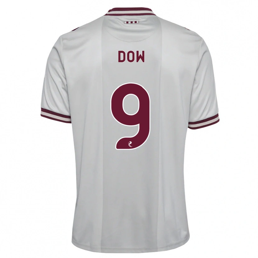 Danxen Kobiety Connor Dow #9 Biały Bordowy Wyjazdowa Koszulka 2026/27 Koszulki Klubowe