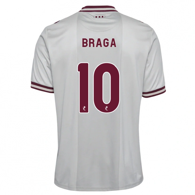 Danxen Kobiety Cláudio Braga #10 Biały Bordowy Wyjazdowa Koszulka 2026/27 Koszulki Klubowe