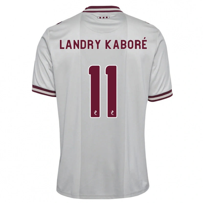 Danxen Kobiety Pierre Landry Kaboré #11 Biały Bordowy Wyjazdowa Koszulka 2026/27 Koszulki Klubowe