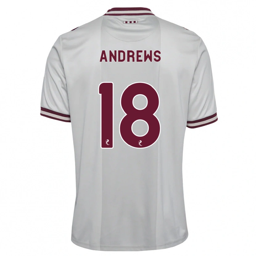 Danxen Kobiety Joely Andrews #18 Biały Bordowy Wyjazdowa Koszulka 2026/27 Koszulki Klubowe