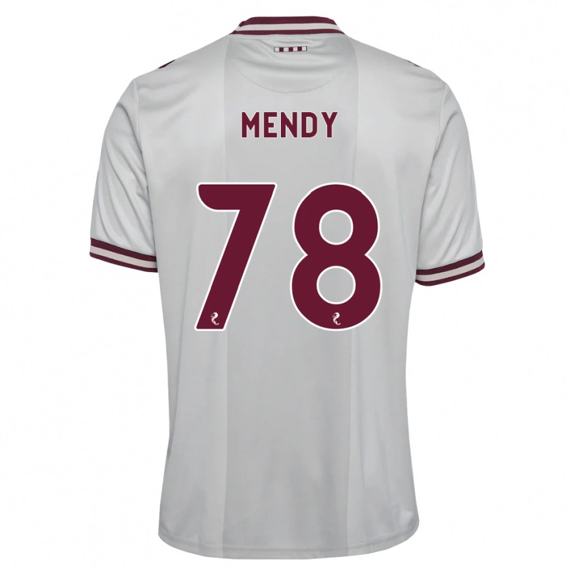 Danxen Kobiety Laurent Mendy #78 Biały Bordowy Wyjazdowa Koszulka 2026/27 Koszulki Klubowe