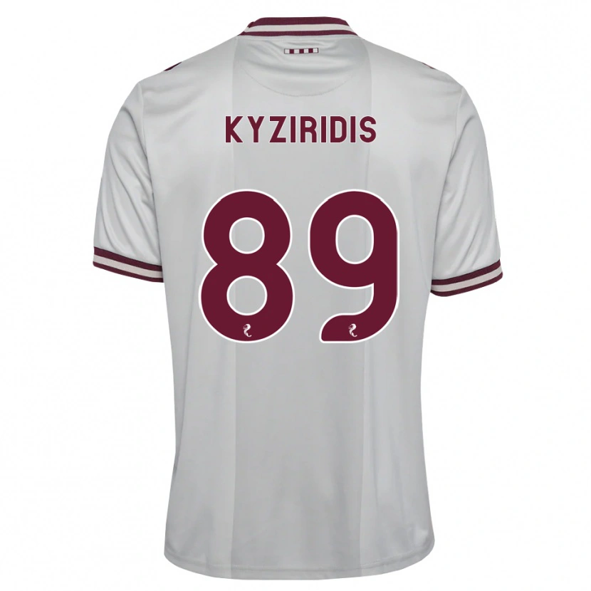 Danxen Kobiety Alexandros Kyziridis #89 Biały Bordowy Wyjazdowa Koszulka 2026/27 Koszulki Klubowe