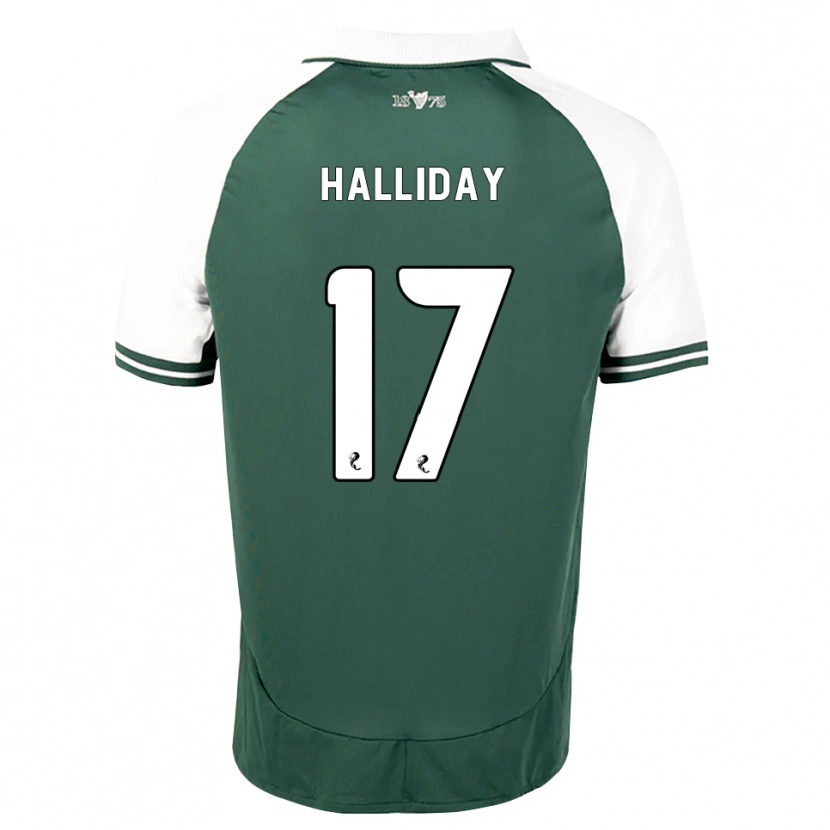 Danxen Dzieci Grant Halliday #17 Zielony Morze Biały Domowa Koszulka 2026/27 Koszulki Klubowe