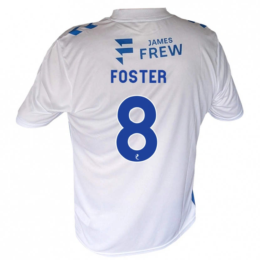 Danxen Dzieci Logan Foster #8 Królewski Niebieski Biały Domowa Koszulka 2026/27 Koszulki Klubowe