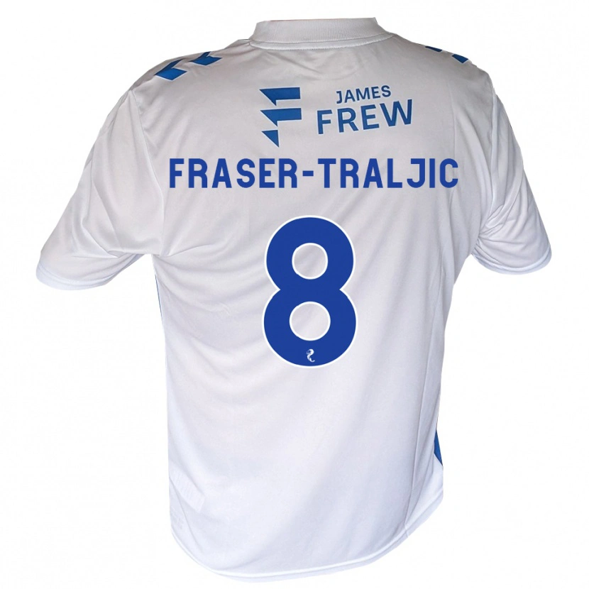 Danxen Dzieci Kali Fraser-Traljic #8 Królewski Niebieski Biały Domowa Koszulka 2026/27 Koszulki Klubowe