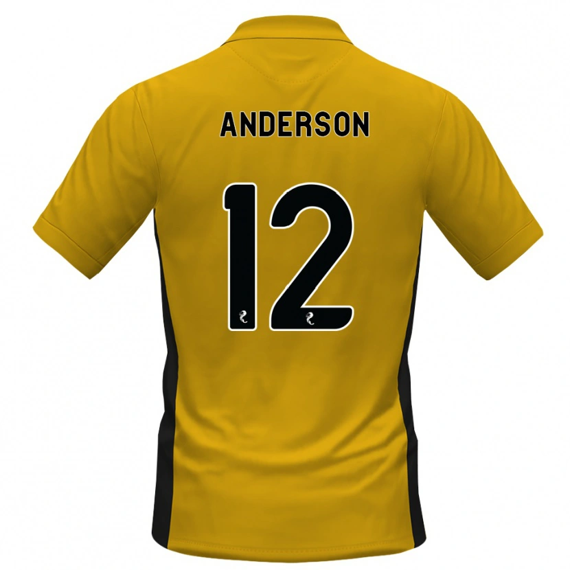 Danxen Dzieci Rhys Anderson #12 Pomarańczowy Czarny Domowa Koszulka 2026/27 Koszulki Klubowe