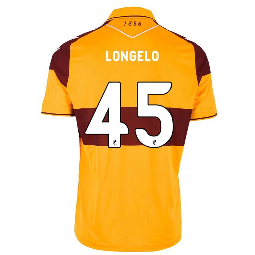 Danxen Dzieci Emmanuel Longelo #45 Bordowy Pomarańczowy Domowa Koszulka 2026/27 Koszulki Klubowe