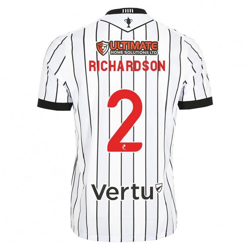 Danxen Dzieci Jayden Richardson #2 Biały Czarny Czerwony Domowa Koszulka 2026/27 Koszulki Klubowe
