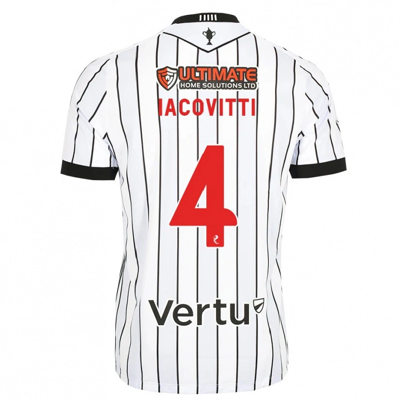 Danxen Dzieci Alex Iacovitti #4 Biały Czarny Czerwony Domowa Koszulka 2026/27 Koszulki Klubowe