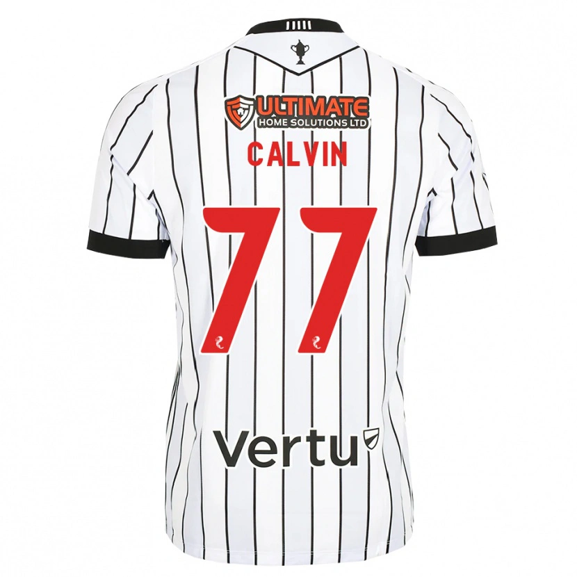 Danxen Dzieci Jalmaro Calvin #77 Biały Czarny Czerwony Domowa Koszulka 2026/27 Koszulki Klubowe