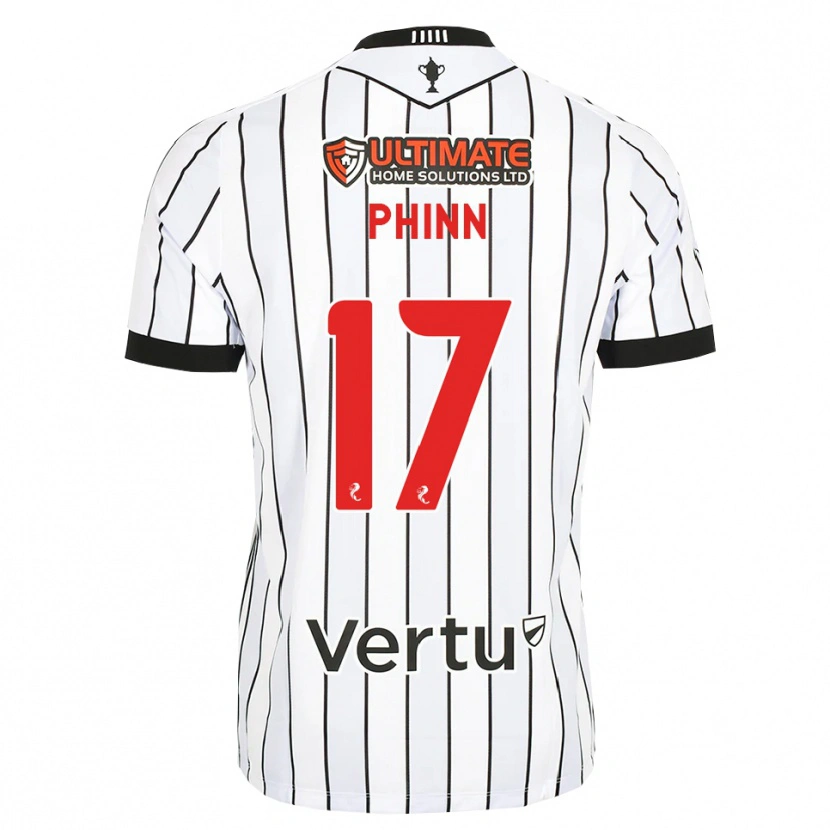 Danxen Dzieci Shaun Phinn #17 Biały Czarny Czerwony Domowa Koszulka 2026/27 Koszulki Klubowe