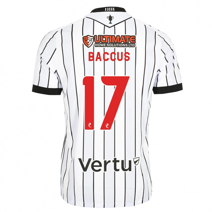 Danxen Dzieci Keanu Baccus #17 Biały Czarny Czerwony Domowa Koszulka 2026/27 Koszulki Klubowe