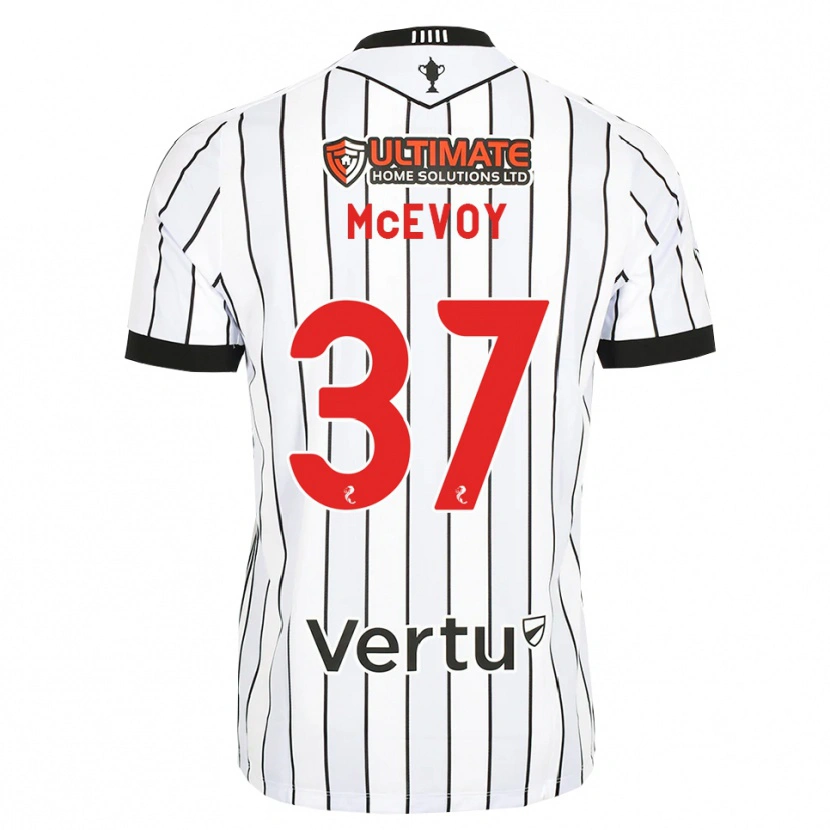 Danxen Dzieci Carrick Mcevoy #37 Biały Czarny Czerwony Domowa Koszulka 2026/27 Koszulki Klubowe