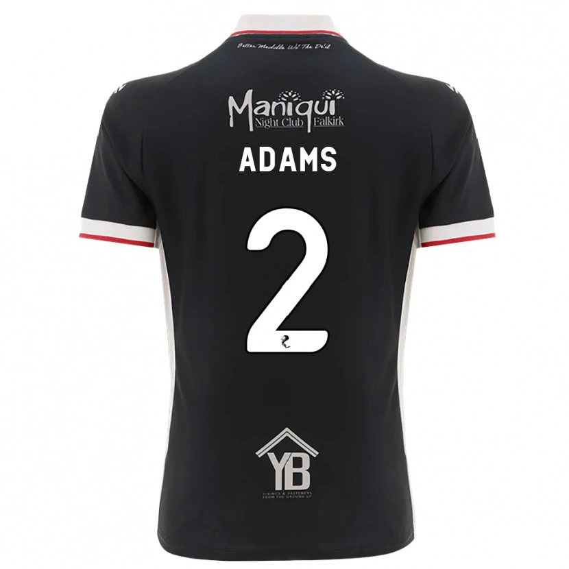 Danxen Dzieci Keelan Adams #2 Czarny Biały Czerwony Domowa Koszulka 2026/27 Koszulki Klubowe