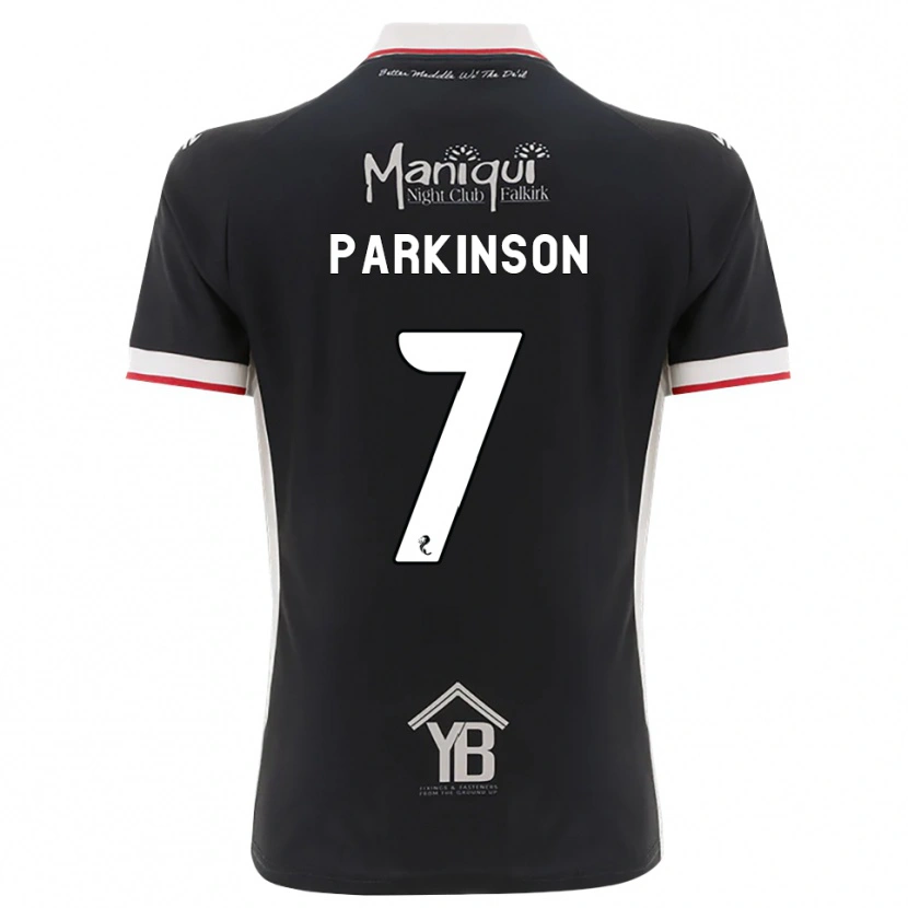 Danxen Dzieci Ben Parkinson #7 Czarny Biały Czerwony Domowa Koszulka 2026/27 Koszulki Klubowe