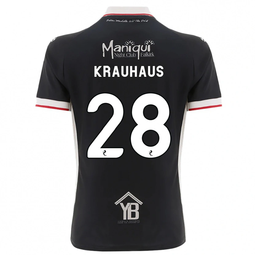 Danxen Dzieci Ben Krauhaus #28 Czarny Biały Czerwony Domowa Koszulka 2026/27 Koszulki Klubowe