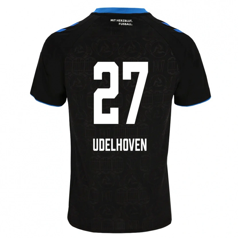 Danxen Dzieci Joel Udelhoven #27 Czarny Biały Czerwony Domowa Koszulka 2026/27 Koszulki Klubowe