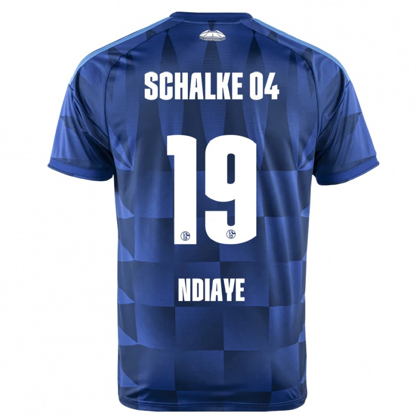 Danxen Dzieci Jean-Paul Ndiaye #19 Ciemnoniebieski Żółty Biały Domowa Koszulka 2026/27 Koszulki Klubowe