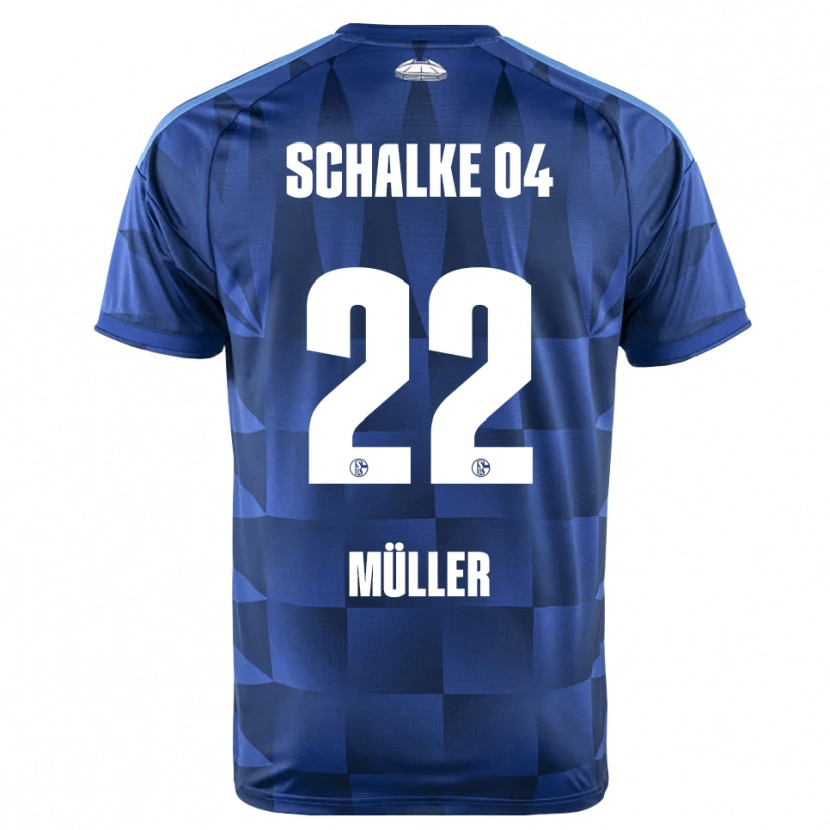 Danxen Dzieci Kevin Müller #22 Ciemnoniebieski Żółty Biały Domowa Koszulka 2026/27 Koszulki Klubowe