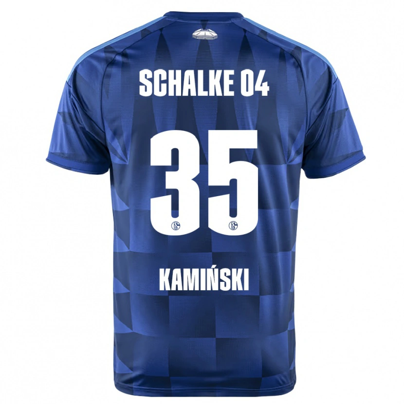 Danxen Dzieci Marcin Kaminski #35 Ciemnoniebieski Żółty Biały Domowa Koszulka 2026/27 Koszulki Klubowe