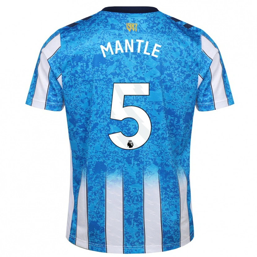 Danxen Dzieci David Mantle #5 Biały Niebieski Pomarańczowy Domowa Koszulka 2026/27 Koszulki Klubowe