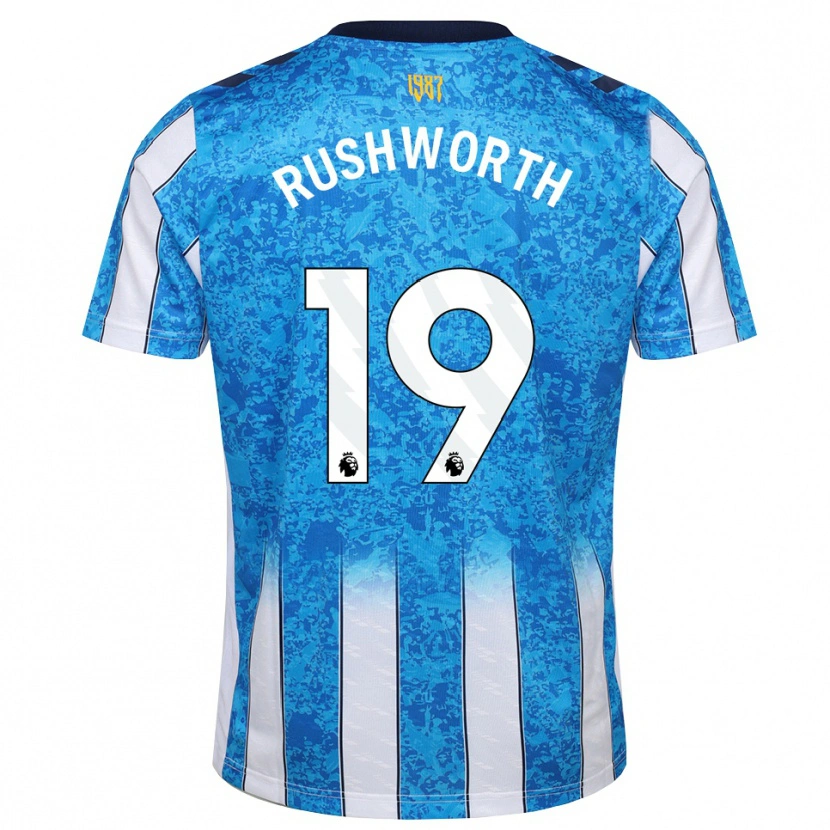 Danxen Dzieci Carl Rushworth #19 Biały Niebieski Pomarańczowy Domowa Koszulka 2026/27 Koszulki Klubowe