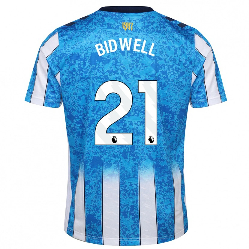 Danxen Dzieci Jake Bidwell #21 Biały Niebieski Pomarańczowy Domowa Koszulka 2026/27 Koszulki Klubowe