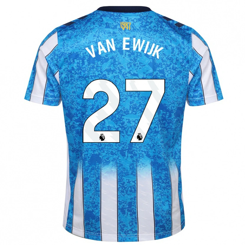Danxen Dzieci Milan Van Ewijk #27 Biały Niebieski Pomarańczowy Domowa Koszulka 2026/27 Koszulki Klubowe