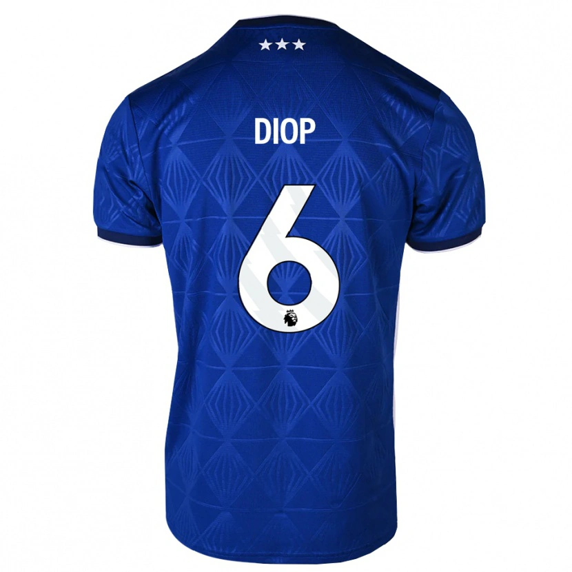 Danxen Dzieci Issa Diop #6 Średni Niebieski Biały Czerwony Domowa Koszulka 2026/27 Koszulki Klubowe