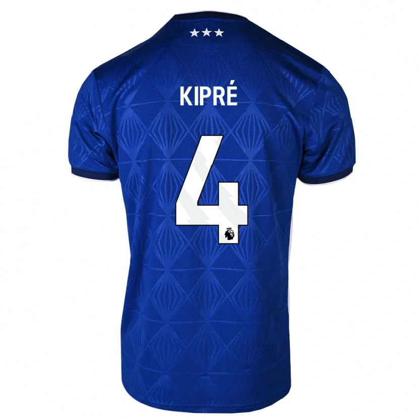Danxen Dzieci Cédric Kipré #4 Średni Niebieski Biały Czerwony Domowa Koszulka 2026/27 Koszulki Klubowe