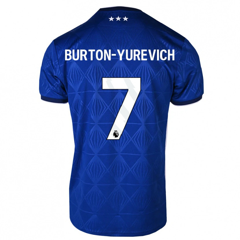 Danxen Dzieci Roman Burton-Yurevich #7 Średni Niebieski Biały Czerwony Domowa Koszulka 2026/27 Koszulki Klubowe