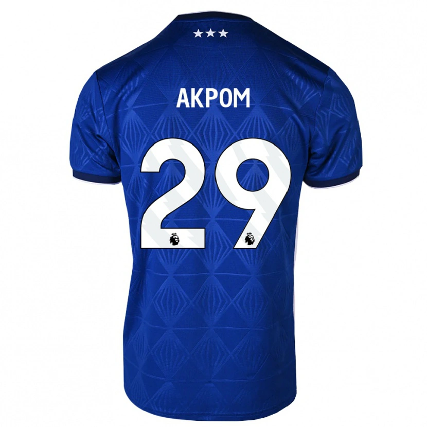 Danxen Dzieci Chuba Akpom #29 Średni Niebieski Biały Czerwony Domowa Koszulka 2026/27 Koszulki Klubowe