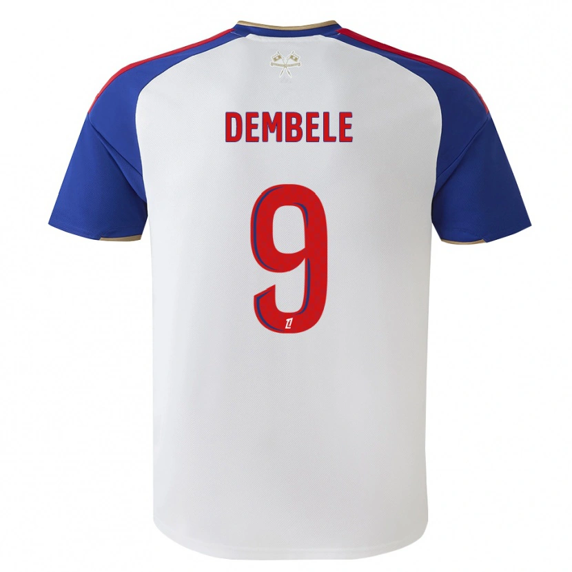 Danxen Dzieci Moussa Dembele #9 Królewski Niebieski Czerwony Biały Domowa Koszulka 2026/27 Koszulki Klubowe