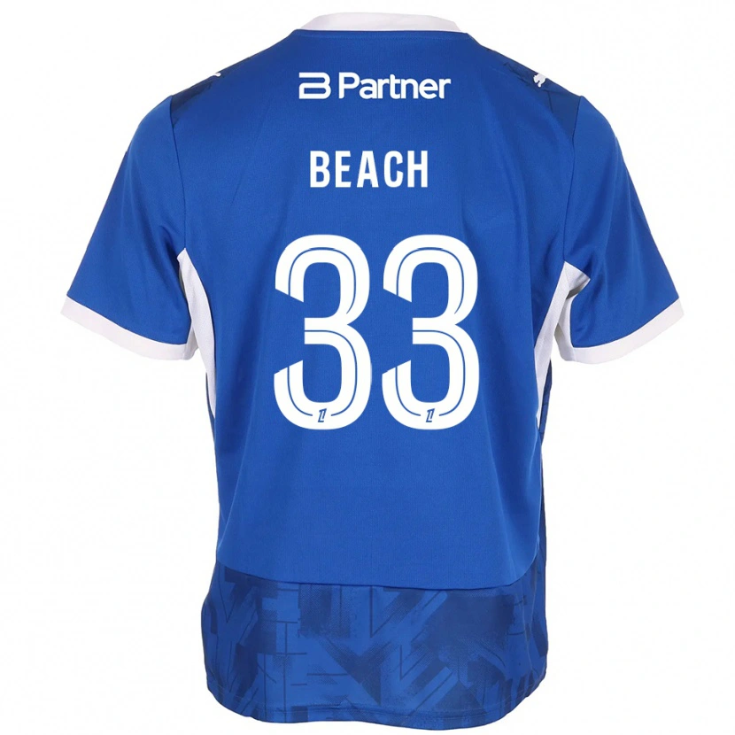 Danxen Dzieci Patrick Beach #33 Średni Niebieski Biały Domowa Koszulka 2026/27 Koszulki Klubowe