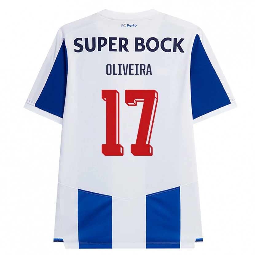 Danxen Dzieci Rodrigo Oliveira #17 Niebieski Biały Czerwony Domowa Koszulka 2026/27 Koszulki Klubowe