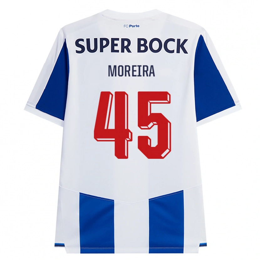 Danxen Dzieci João Moreira #45 Niebieski Biały Czerwony Domowa Koszulka 2026/27 Koszulki Klubowe