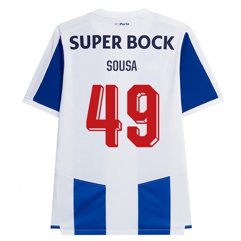 Danxen Dzieci Gonçalo Sousa #49 Niebieski Biały Czerwony Domowa Koszulka 2026/27 Koszulki Klubowe