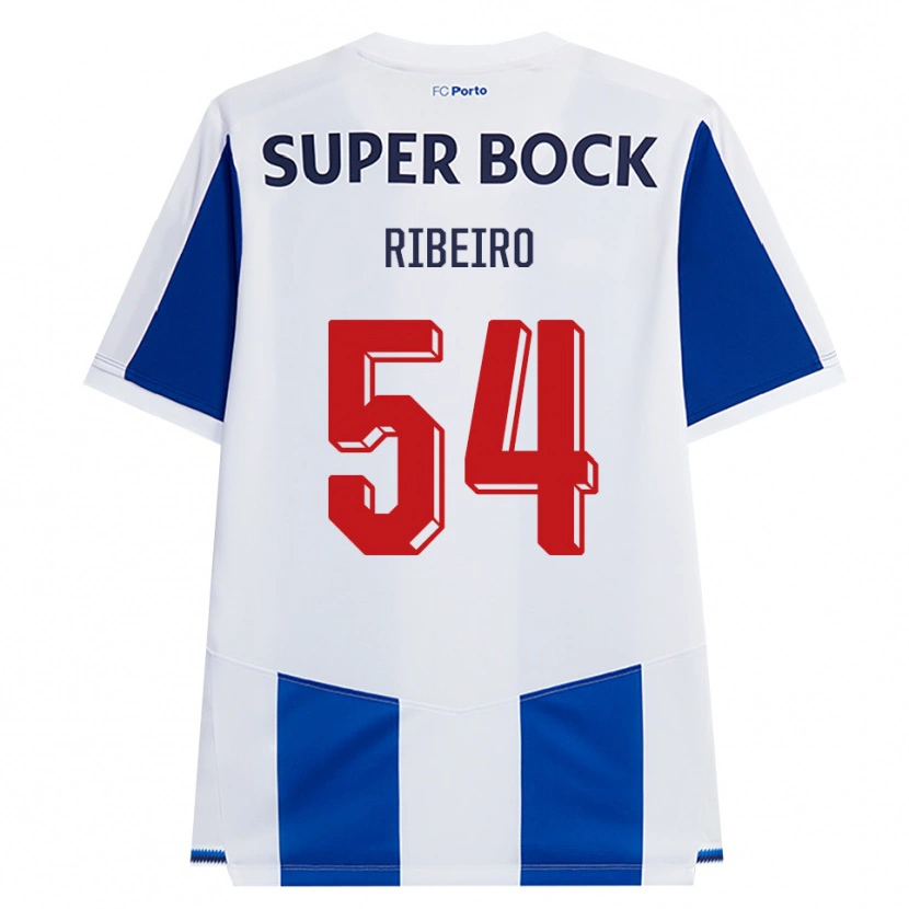 Danxen Dzieci António Ribeiro #54 Niebieski Biały Czerwony Domowa Koszulka 2026/27 Koszulki Klubowe