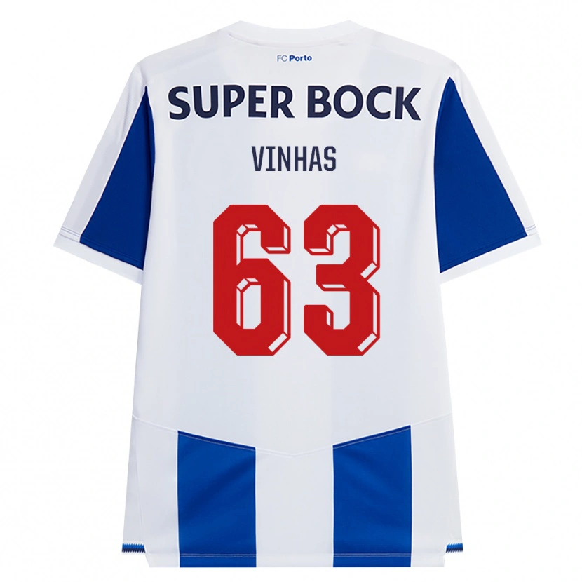 Danxen Dzieci David Vinhas #63 Niebieski Biały Czerwony Domowa Koszulka 2026/27 Koszulki Klubowe