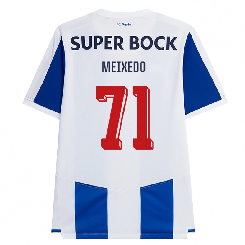 Danxen Dzieci Francisco Meixedo #71 Niebieski Biały Czerwony Domowa Koszulka 2026/27 Koszulki Klubowe